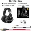 OneOdio Wired Over Ear Headphones Studio Monitor & Mixing DJ Stereo Headsets with 50mm Neodymium Drivers and 1/4 to 3.5mm Jack for AMP Computer Recording Podcast Keyboard Guitar Laptop - Black - Image 7